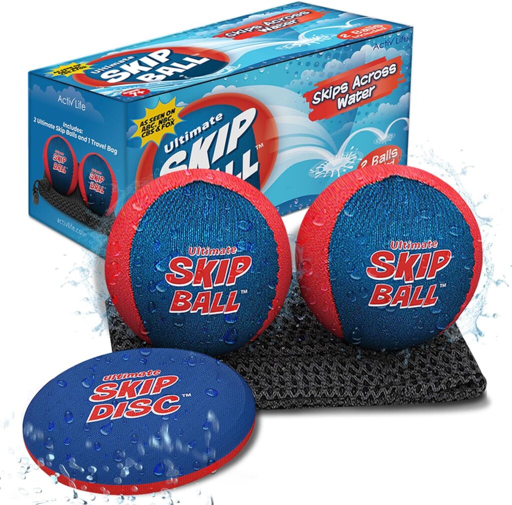Activ Life The Ultimate Skip Ball – Water Bouncing Ball Create Lasting Memories with Your Friends  Family at The Beach, Lake or Pool