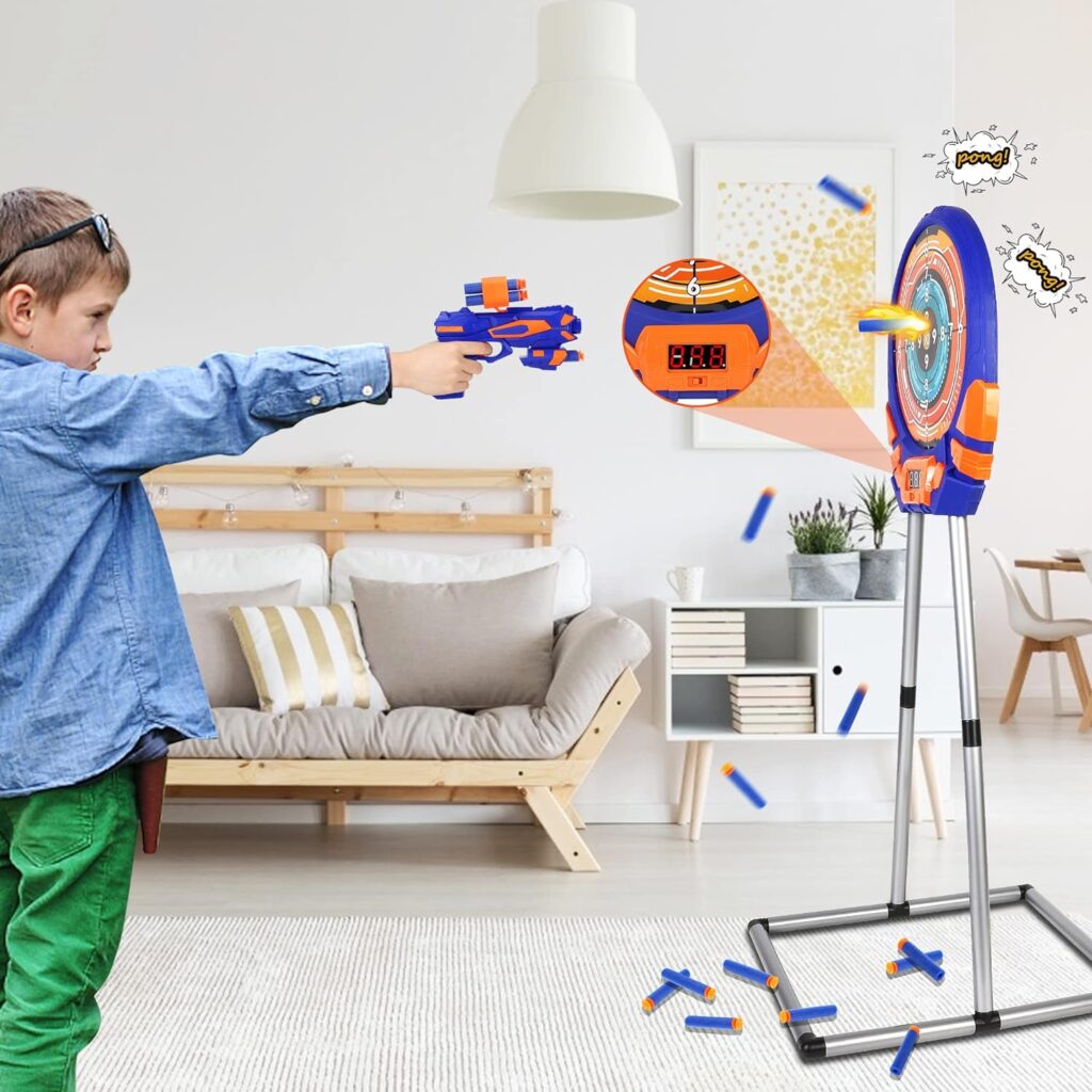 Best Nerf Guns for Kids - Shooting Target for Nerf w/Toy Guns and Foam Darts, 2022 Released Digital Shooting Game with Touch Screen Practice Target, Electronic Scoring Targets for Nerf Gun for Kids Aged 5 -13 Boys, Girls