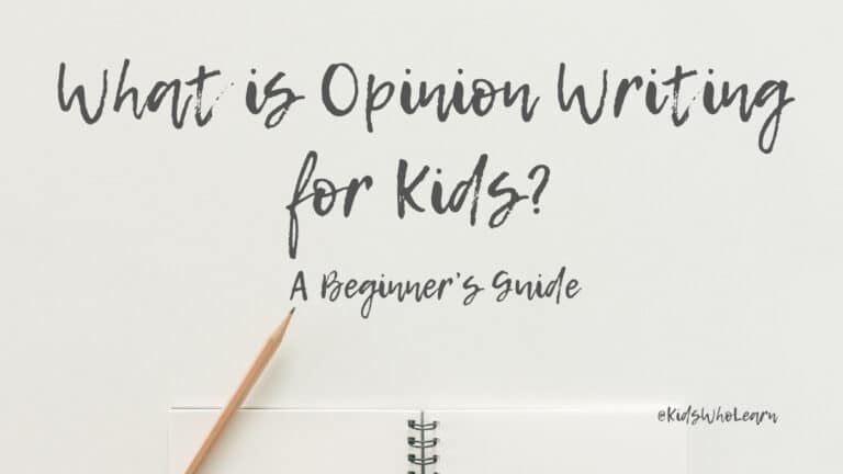 What Is Opinion Writing For Kids