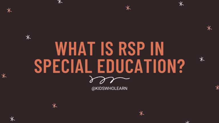 What is RSP in Special Education