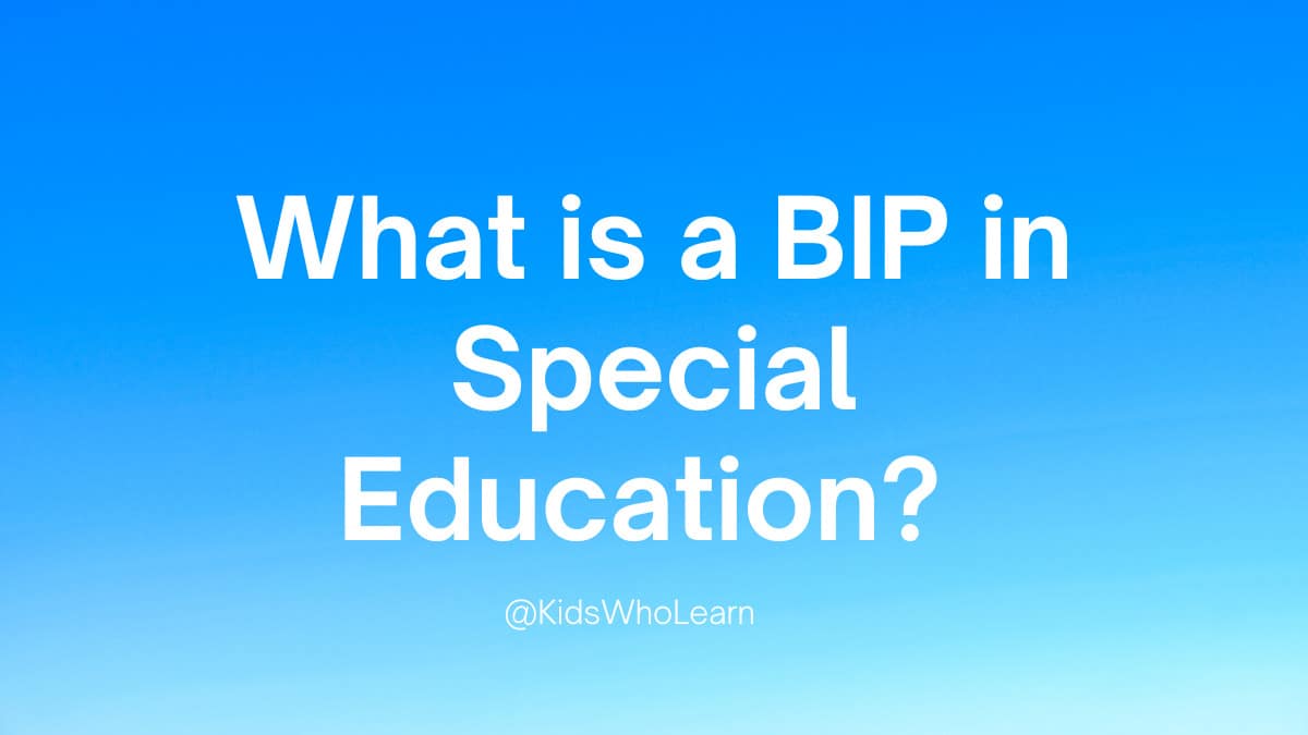 What is a BIP in Special Education