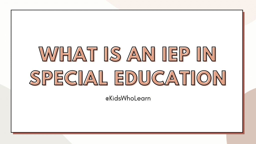 What is an IEP in Special Education