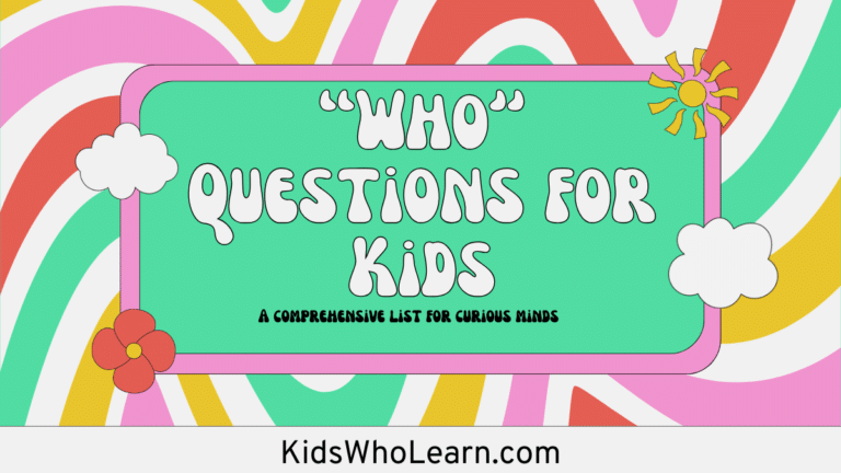 Who Questions For Kids