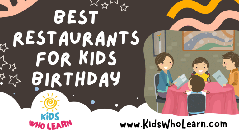 Best Restaurants For Kids Birthday
